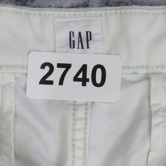 GAP*Men's 1.5" Belt Loop Small Teal Anchor Print White Flat Front Shorts~Size 38 - Picture 3 of 13